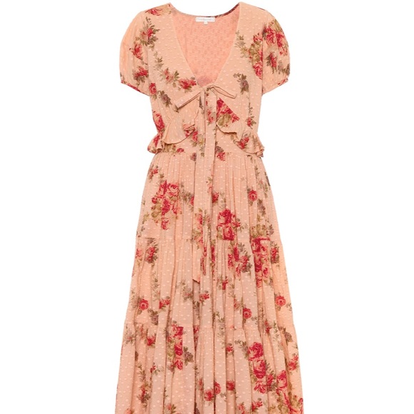 Loveshackfancy Carlton Midi Dress Pink 8 NWT - Picture 3 of 6